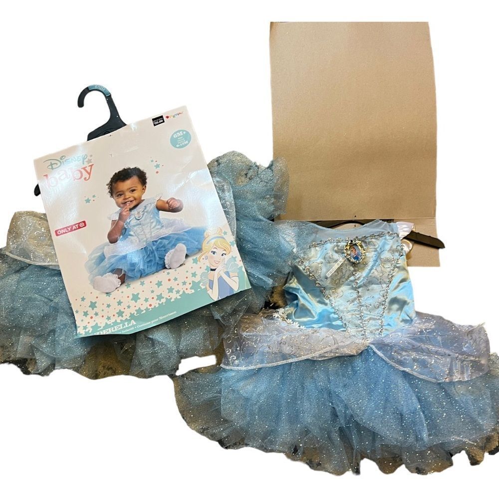 (2) TWIN Disney Baby Cinderella Costumes Sz 6mo+ baby princess dresses NWT🏷 - Picture 6 of 16